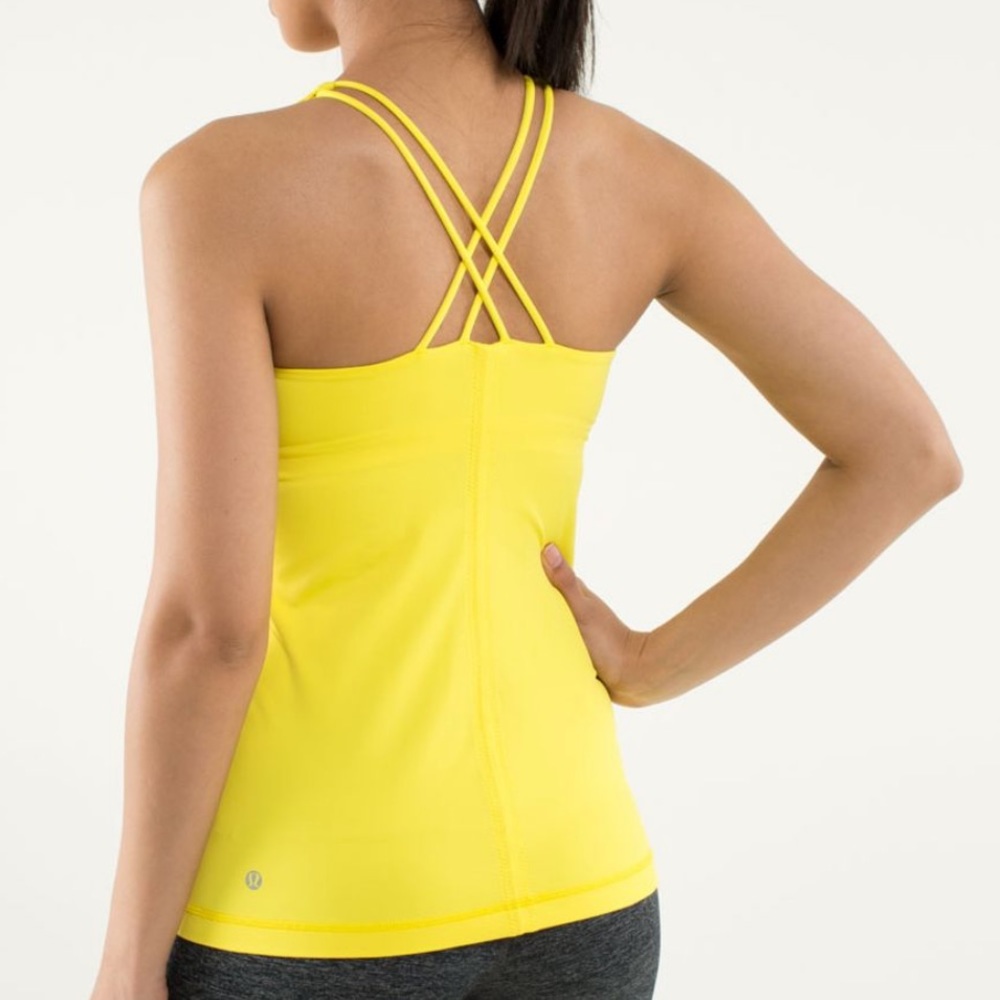 Lululemon Free To Be Tank Top Yellow Size 10